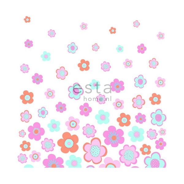 Estahome Vintage Bloemen Behang Meerkleurig