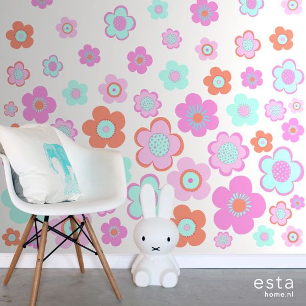 Estahome Vintage Bloemen Behang Meerkleurig
