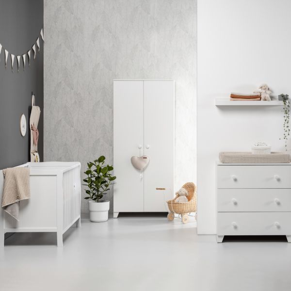 Europe Baby Sarah Babykamer Wit | Commode + Kast
