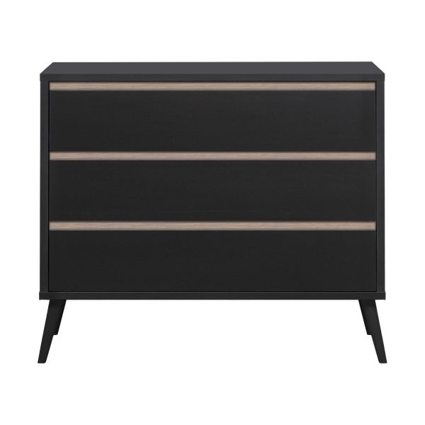 Europe Baby Sterre Babykamer Zwart / Oak | Bed 70 x 140 cm + Commode