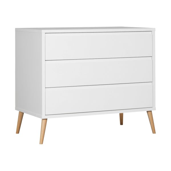 Europe Baby Sterre Babykamer Wit / Naturel | Ledikant 70 x 140 cm + Commode
