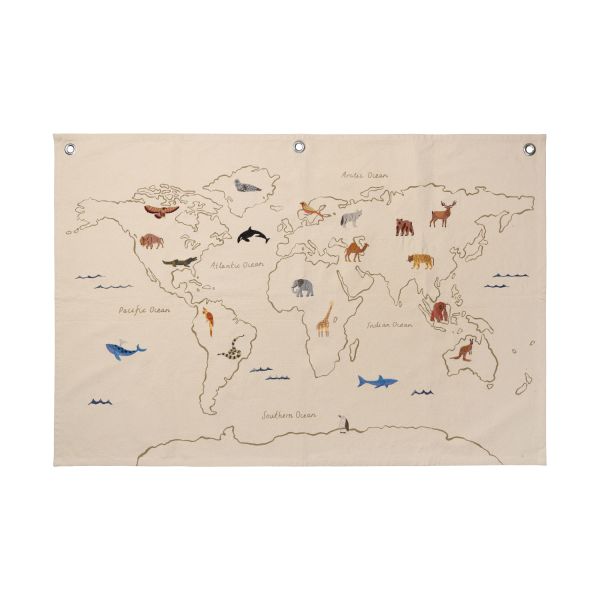 Ferm Living The World Textile Poster