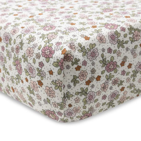 Jollein Jersey Retro Flowers Hoeslaken - 60 x 120 cm