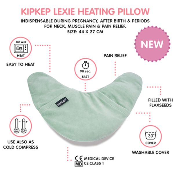 KipKep Lexie Heating Pillow - Pale Green