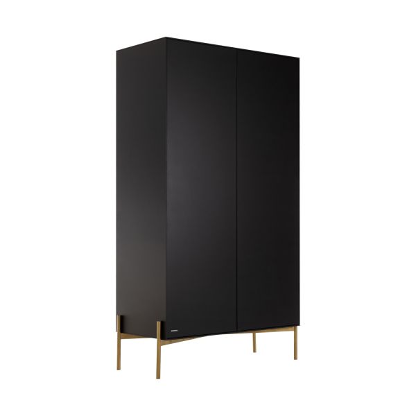 Kidsmill Boutique Kledingkast 2-Deurs Zwart / Brass