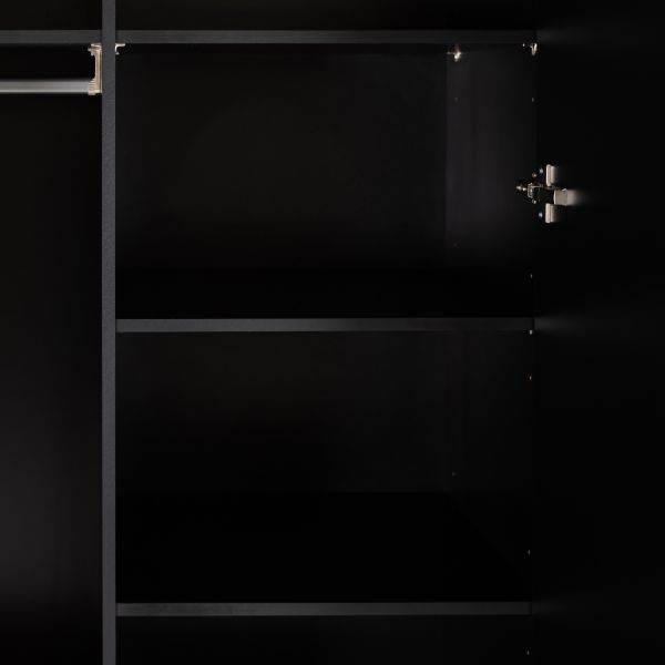 Kidsmill Boutique Kledingkast 2-Deurs Zwart / Brass