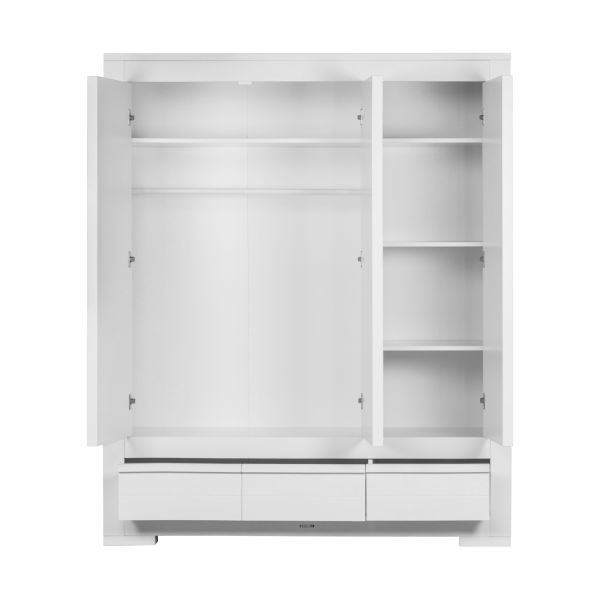 Kidsmill Bretagne Kledingkast 3-Deurs Wit
