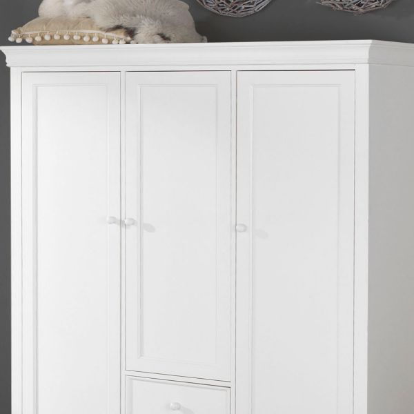 Kidsmill Chateau 3-Deurs Kledingkast Wit