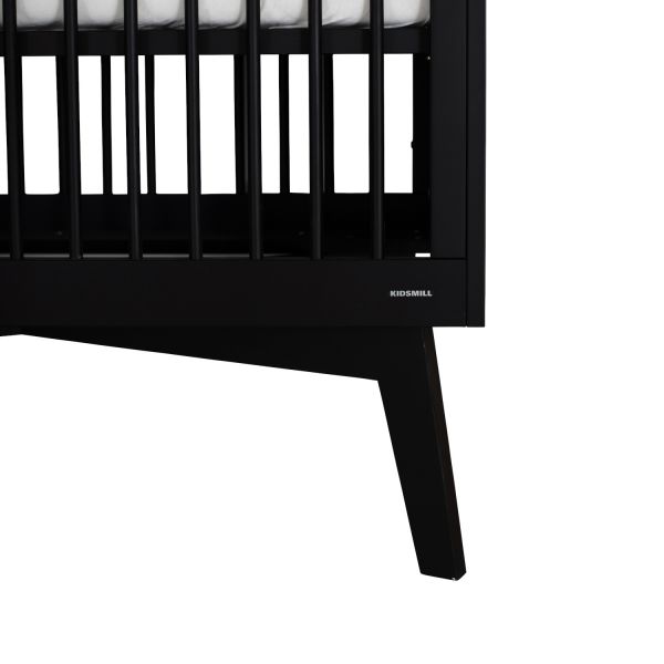 Kidsmill Sixties Babybed Zwart Mat 60 x 120 cm