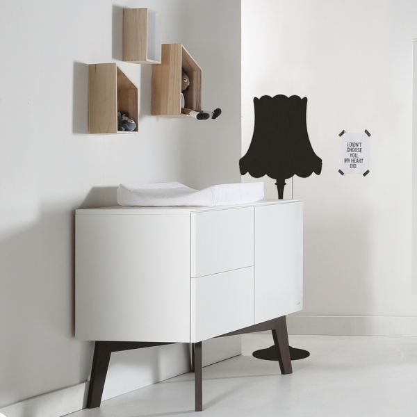 Kidsmill Sixties Commode Wit Mat / Walnoot