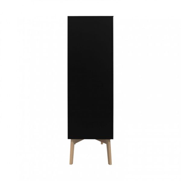 Kidsmill Sixties Kledingkast 3-deurs Zwart Mat / Naturel