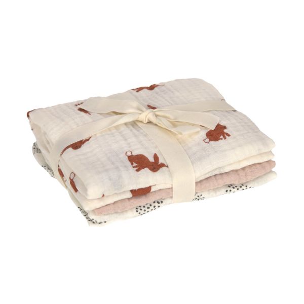 Laessig Little Forest Rabbit Swaddle 3 Stuks