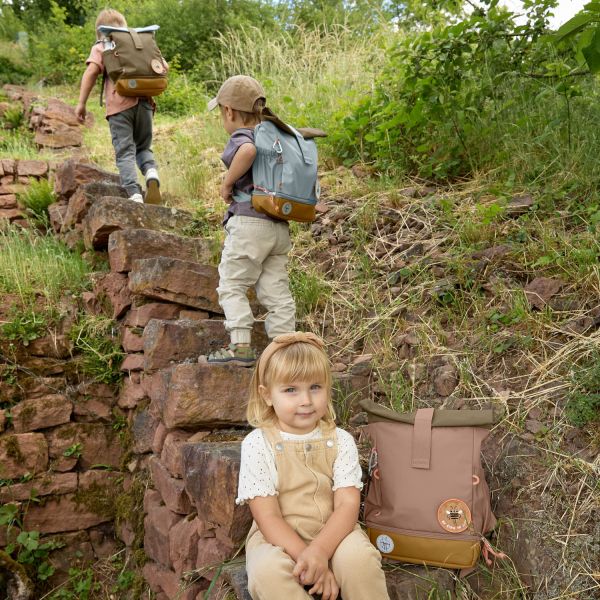 Laessig Rolltop Mini Backpack Nature Light Blue