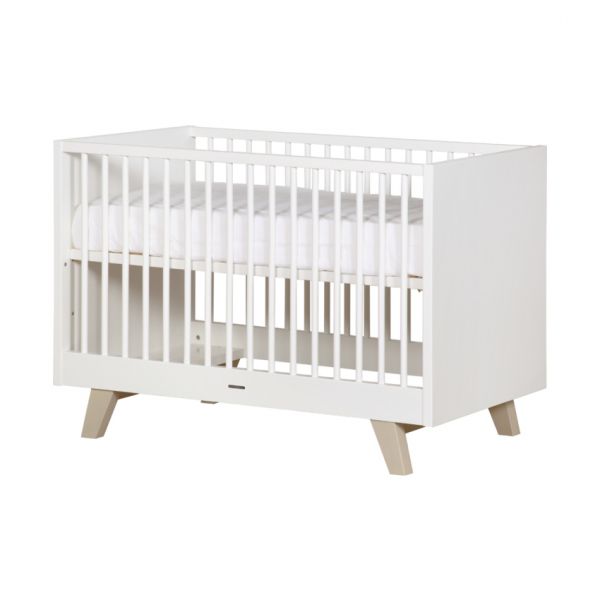 Kidsmill Lars Babykamer Wit / Naturel | Bed 60 x 120 cm + Commode + Kast 