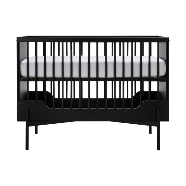 Kidsmill Boutique Babykamer Zwart Mat | Bed 60 x 120 cm + Commode + Kast 2-Deurs
