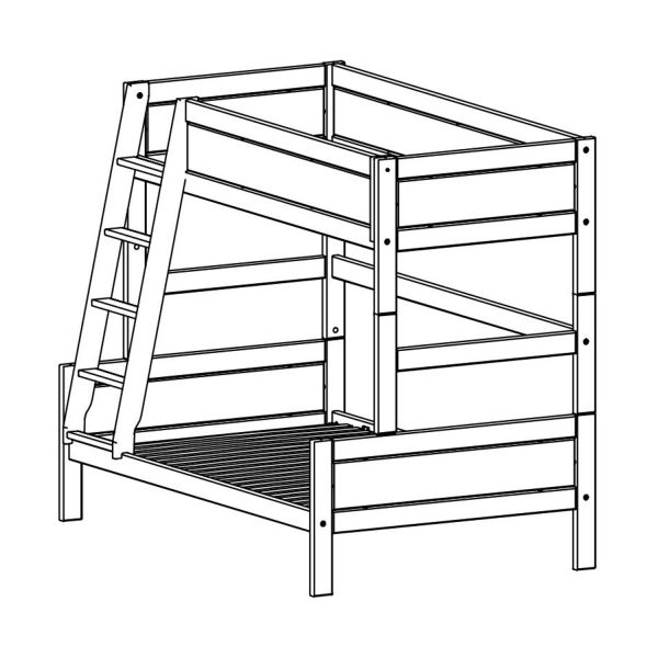 LIFETIME Kidsrooms Stapelbed Family Luxe Wit Gelakt 120 x 200 cm