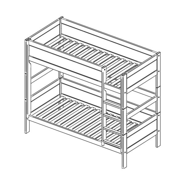 LIFETIME Kidsrooms Stapelbed Luxe Rechte Trap Wit Gelakt