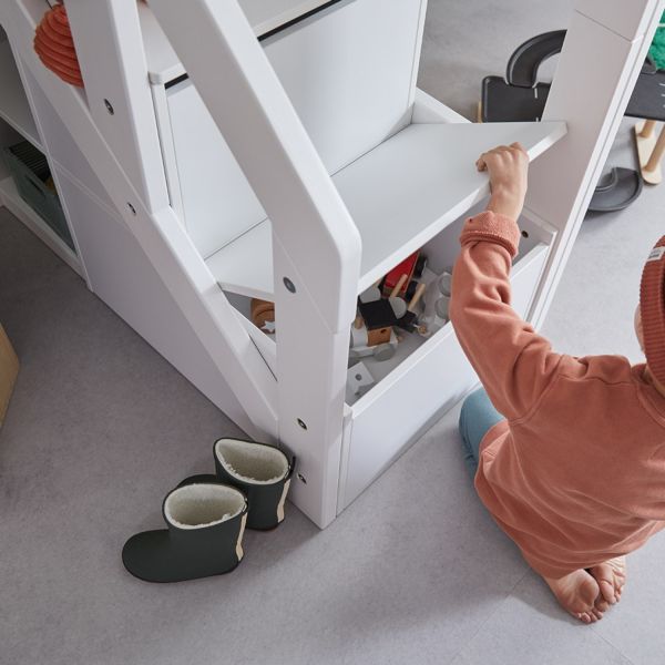 LIFETIME Kidsrooms Halfhoogslaper Lakehouse Luxe Wit Gelakt