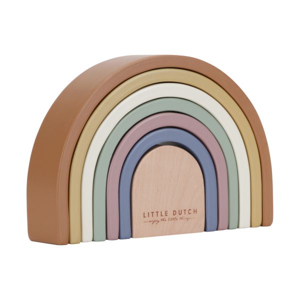 Little Dutch Vintage Houten Regenboog Stapeltoren