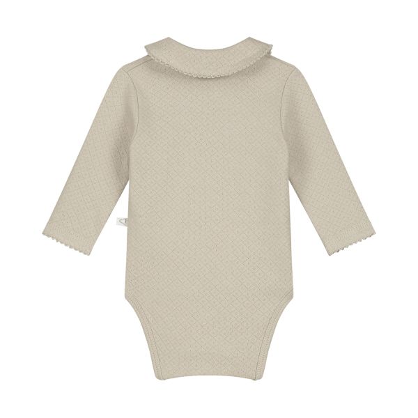 Mats & Merthe Charlotte Overslagromper Lange Mouw Light Brown 3 Mnd