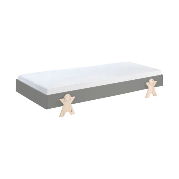 Vipack Modulo Bed 90 x 200 Cm Smiley Grijs