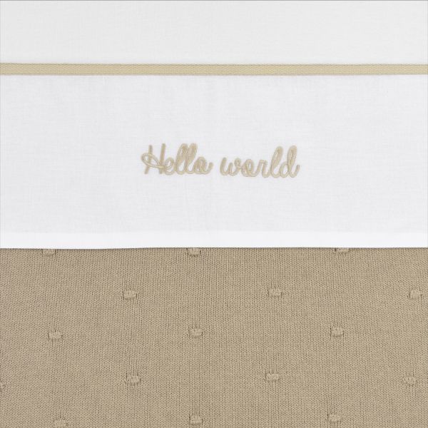 Meyco Hello World Wieglaken 75 x 100 cm Sand