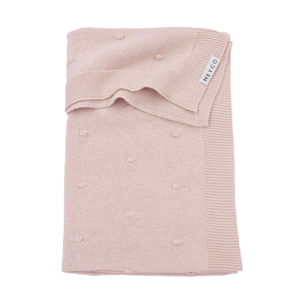 Meyco Mini Knots Wiegdeken 75 x 100 cm Soft Pink