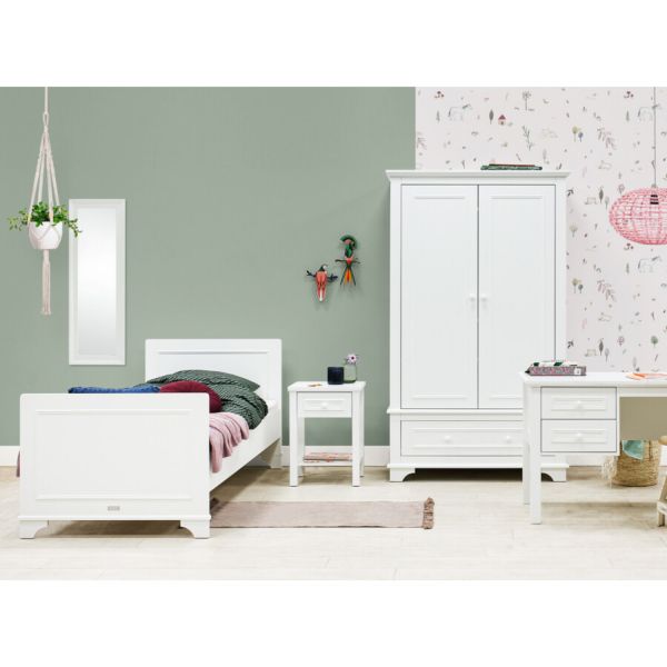 Bopita Charlotte Kinderkamer Wit | Bed 90 x 200 + Kast 2-Deurs