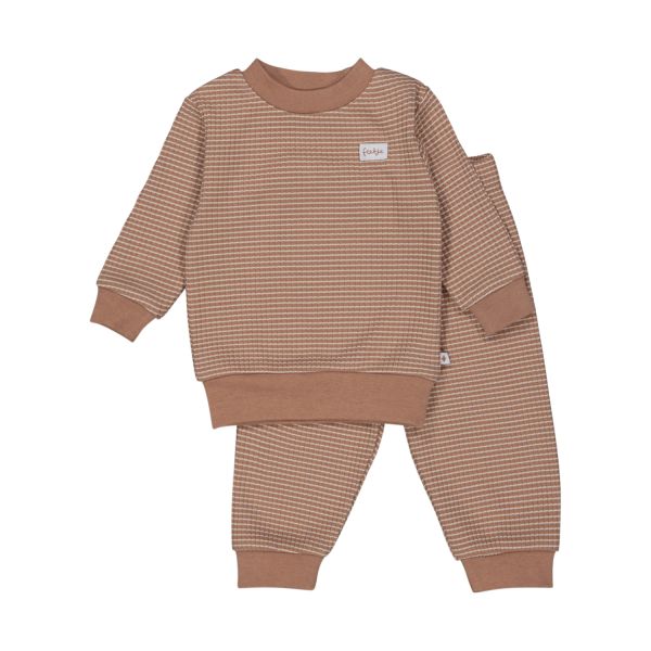 Feetje Wafel Pyjama Bruin Mt. 92