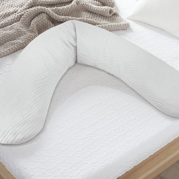 Theraline - Voedingskussen Met Hoes - Muslin - Light Grey