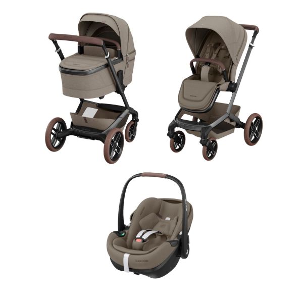 Maxi-Cosi Fame Kinderwagen 2-in-1 | Autostoel Pebble 360 Pro2 - Twillic Truffle
