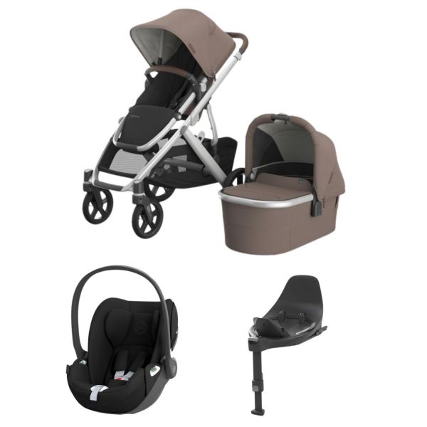 UPPAbaby VISTA V3 Kinderwagen 4-in-1 - Theo | Cybex Cloud T Plus Autostoeltje | Cybex Base T