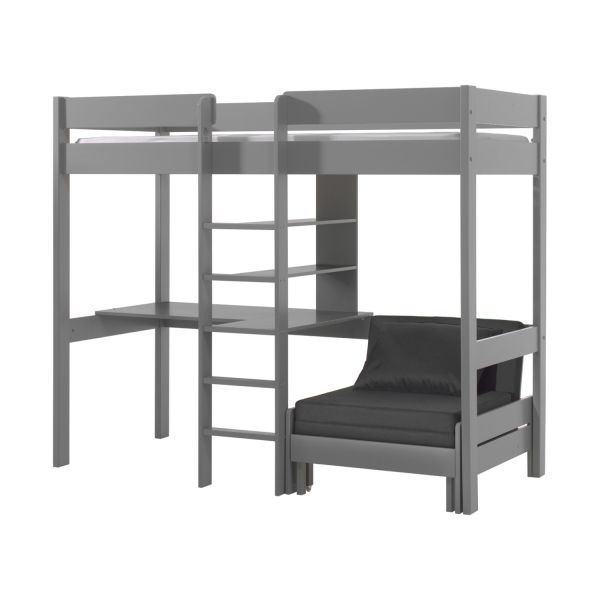 Vipack Pino Hoogslaper + Bureau + Zetelbed Grijs