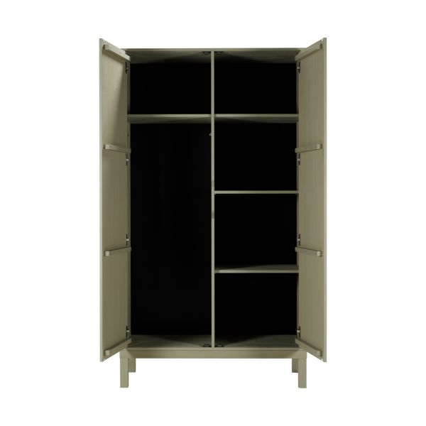 Kidsmill Pure Wood Kledingkast 2-Deurs Leaf Geborsteld