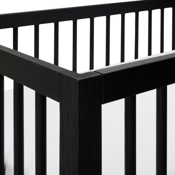 Kidsmill Pure Wood Ledikant Zwart Geborsteld 60 x 120 Cm