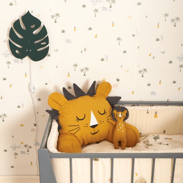 Roommate Lion Pram Kussen Yellow Ochre