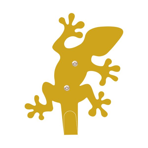 Roommate Lizard Muurhaak Yellow Ochre 2 Stuks
