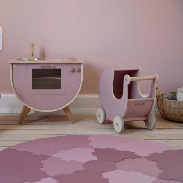 Sebra Houten Poppenwagen Blossom Pink