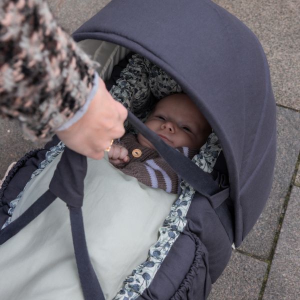Sebra Kap Voor 3-in-1 Babynest - Blue Olive