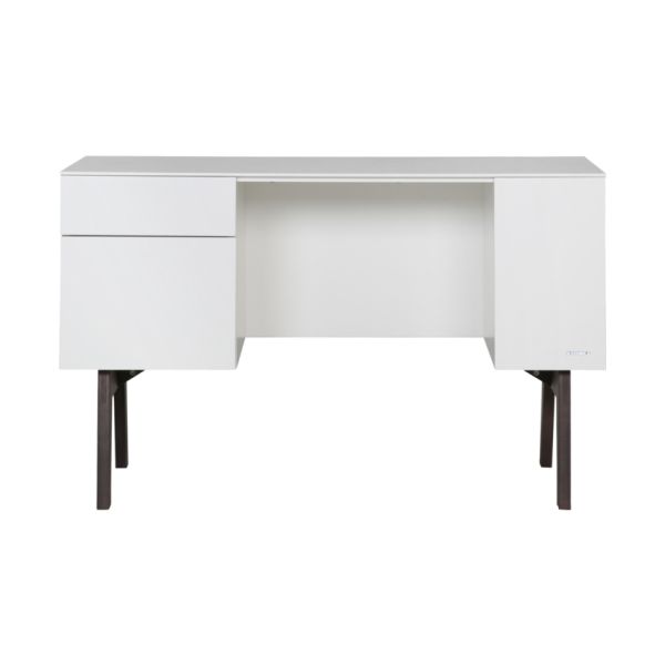 Kidsmill Sixties Kinderkamer Wit Mat / Walnoot | Bed 90 x 200 + Bureau +  Kast 2-Deurs
