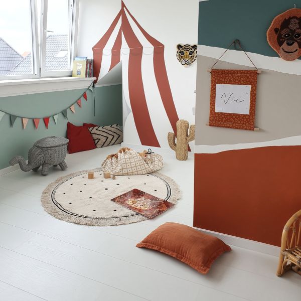Tapis Petit Round Anna Vloerkleed 110 x 110 cm Dots Cream
