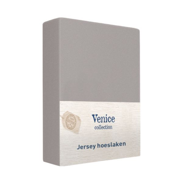 Venice Jersey Hoeslaken Lichtgrijs 80/90 x 200 cm