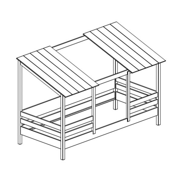 Vipack Housebed Wit / Wit 90 x 200 cm