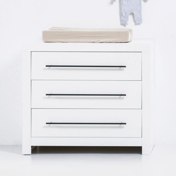 Europe Baby Vittoria III Babykamer Wit | Bed 60 x 120 cm + Commode