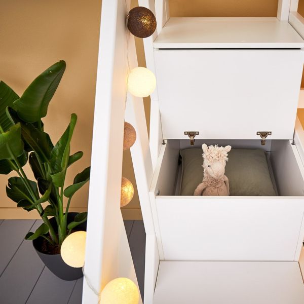 LIFETIME Kidsrooms Halfhoogslaper Lakehouse Luxe Wit Gelakt