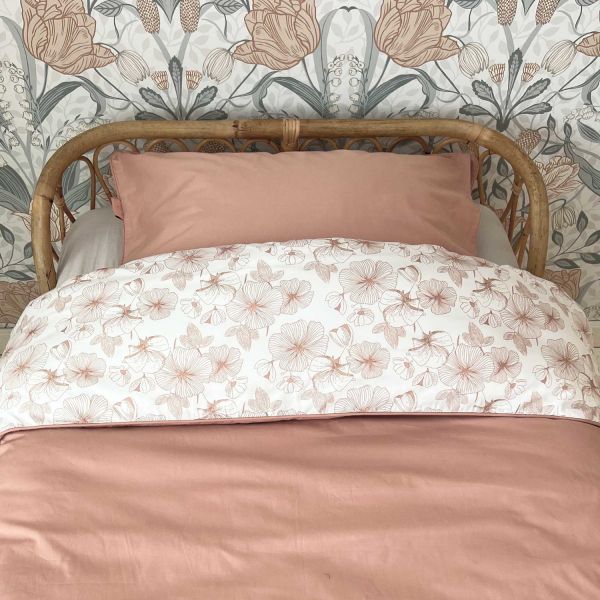 Witlof For Kids Flower Powder Dekbedovertrek 100 x 135 cm