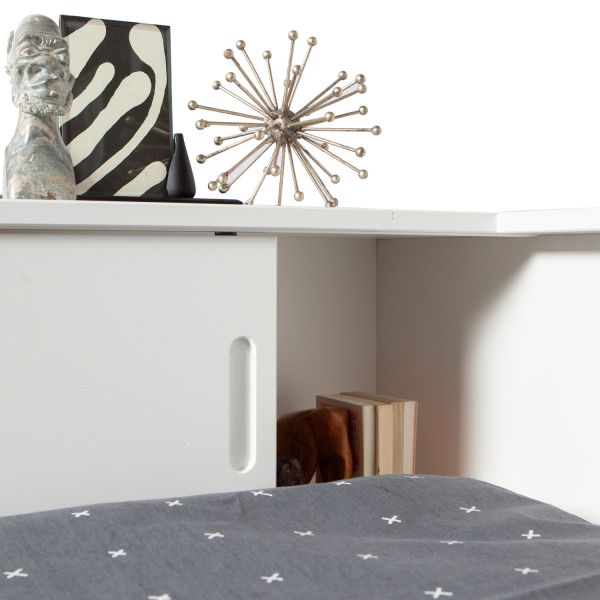 Woood Connect Hoekbed Wit 90 x 200 cm