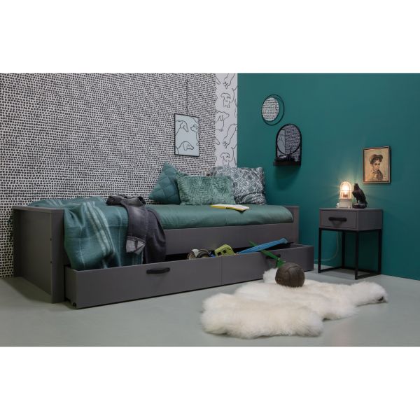 Woood Morris Kinderkamer Leem | Bed 90 x 200 cm + Bureau + Kast 2-Deurs