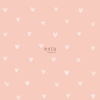Estahome Hartjes Behang - Perzik Roze