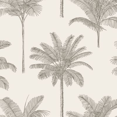 Estahome Palmbomen Behang - Lichtbeige